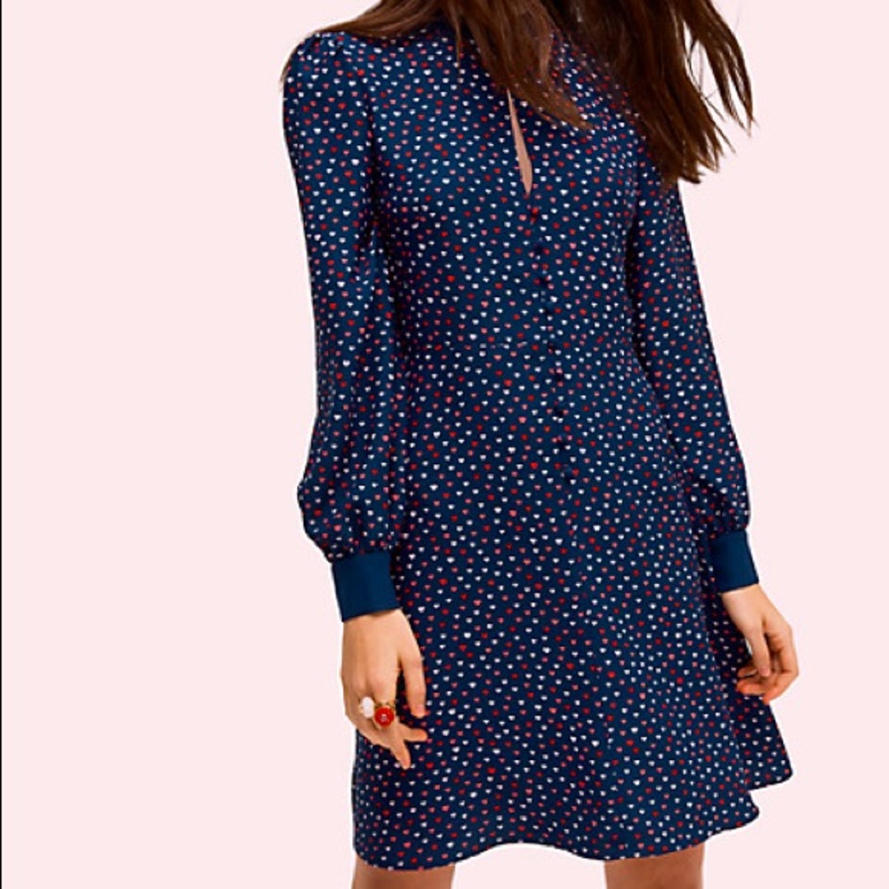Kate Spade long-sleeved dress with fun lip print!
